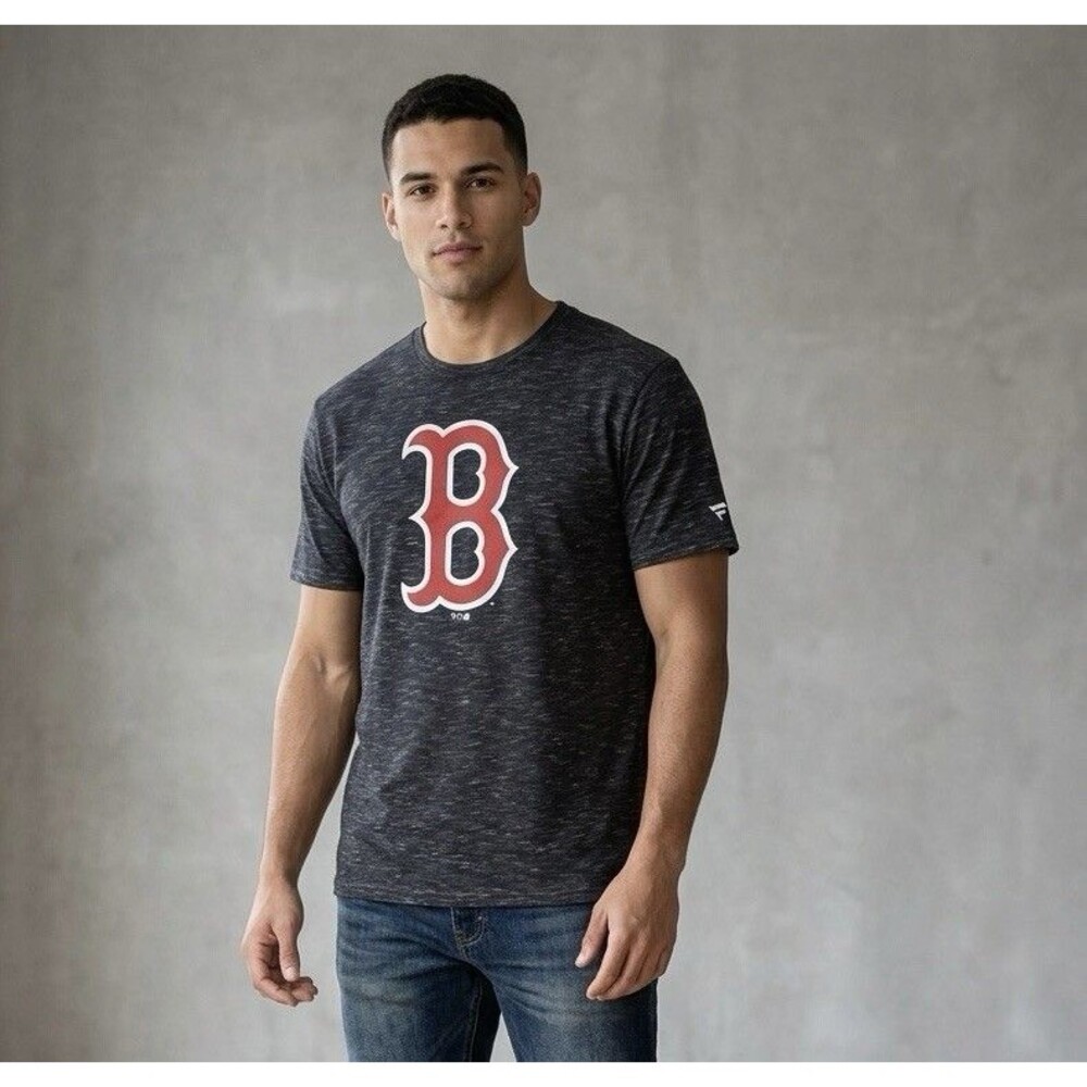 Fanatics Mens Boston Red Sox T Shirt Charcoal Heather Space Dye 2XL NWT MLB